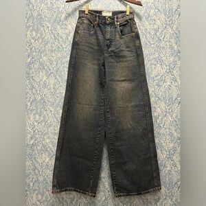 We the Free CRVY Gia Wide-Leg Jeans Back Alley Blue Size 24
